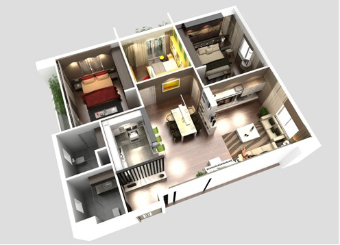 thiết kế căn hộ chung cư biệt thự theo phong thủy tại TPHCM 03